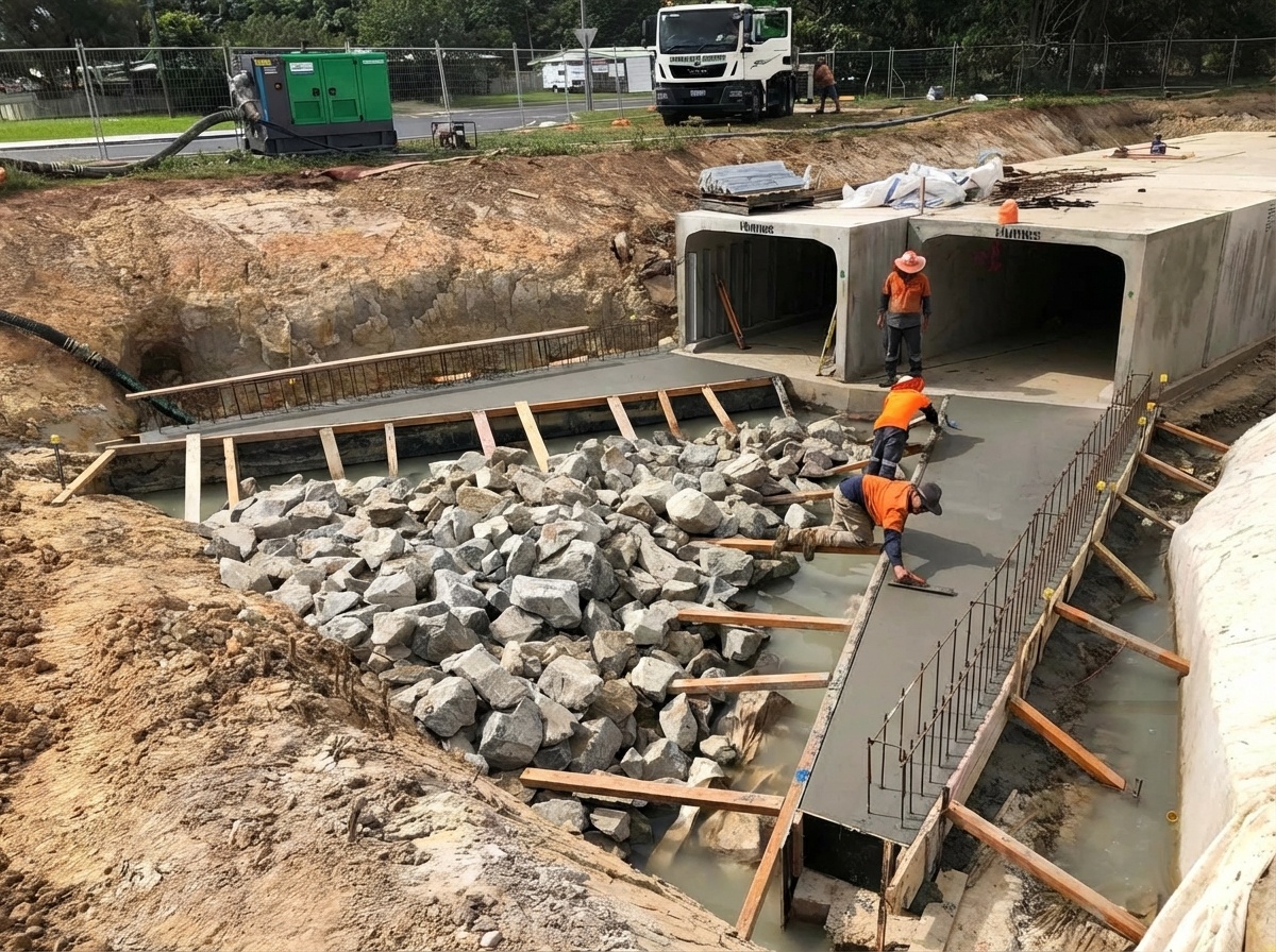 Box culvert install